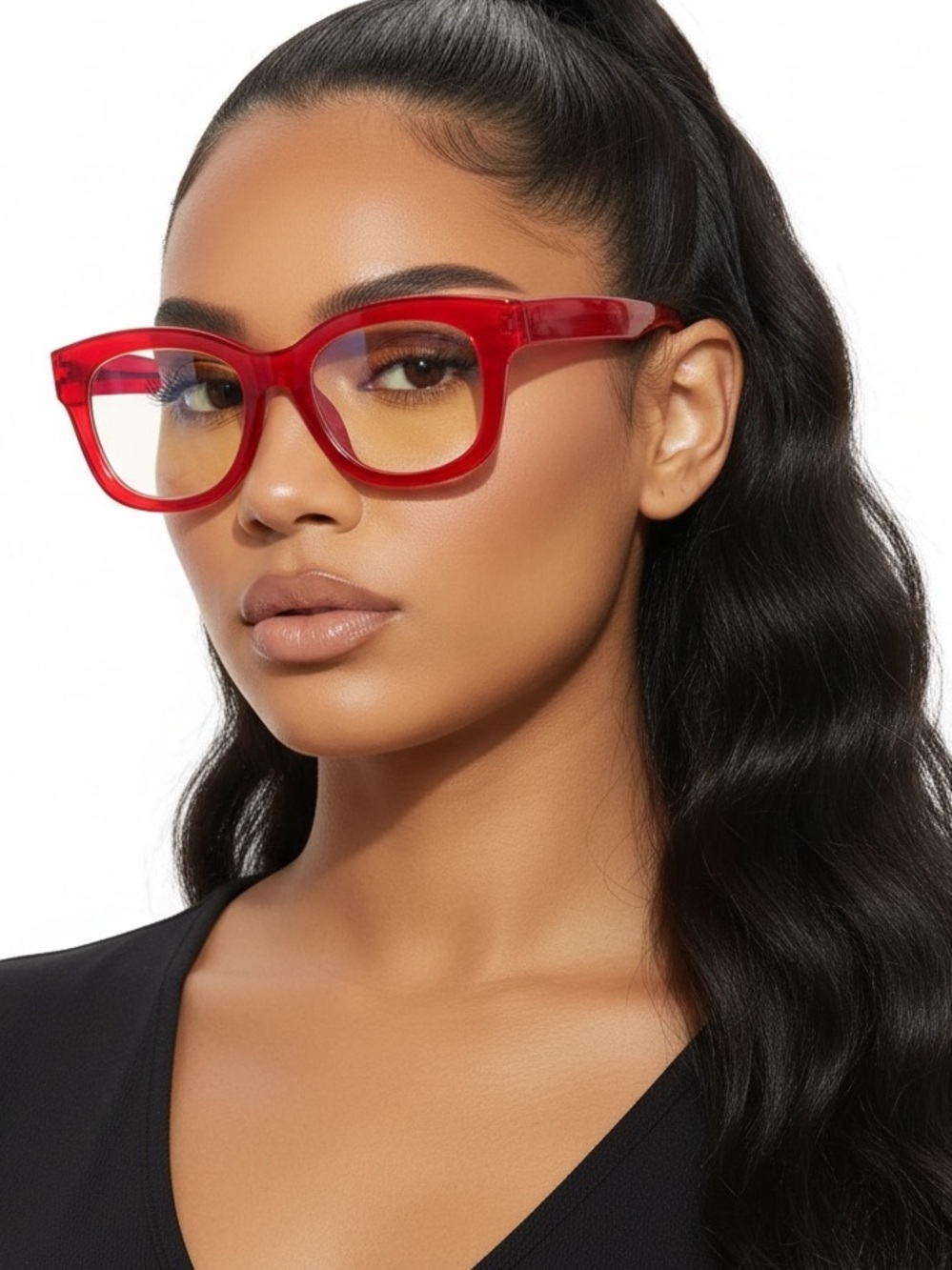 •Screen Queen• Red Blue Light Glasses Women | Bold Square Frame Glasses